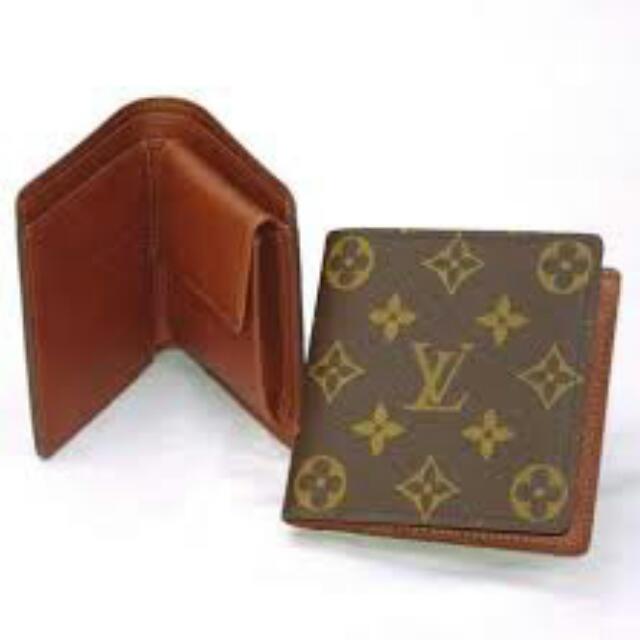 LOUIS VUITTON wallet M61665 Porte Billets Cartes Crédit Monet Damier canvas  Brown mens Used