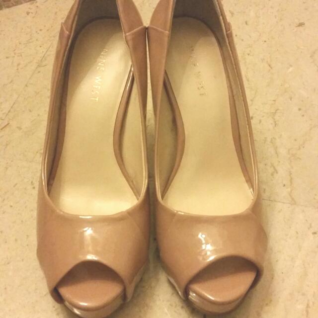 Nine west camya peep toe heels store