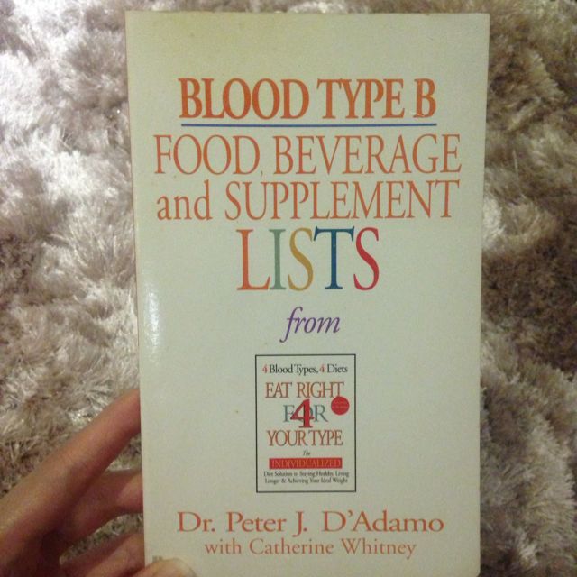 Blood Type B Diet Book Books Stationery On Carousell