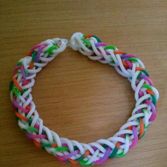 French braid rubber band bracelet shop