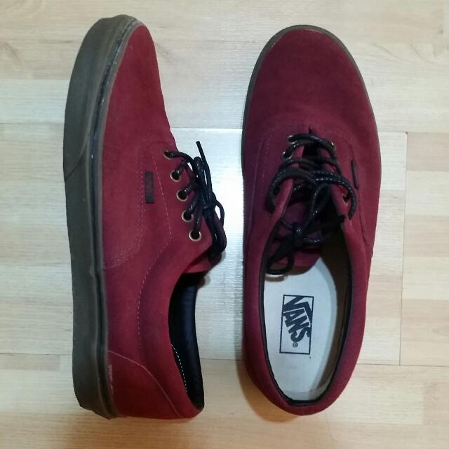 Vans authentic maroon gum sole cheap
