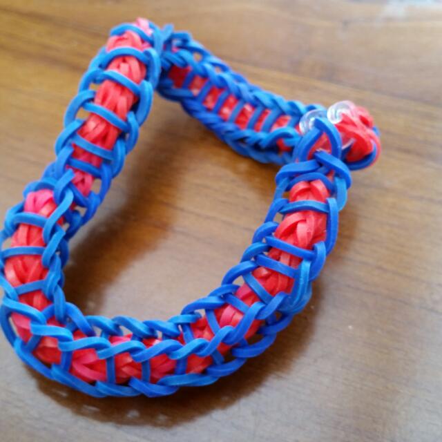 Rainbow Loom Band (Red+blue), Hobbies & Toys, Stationery & Craft, Other  Stationery & Craft on Carousell