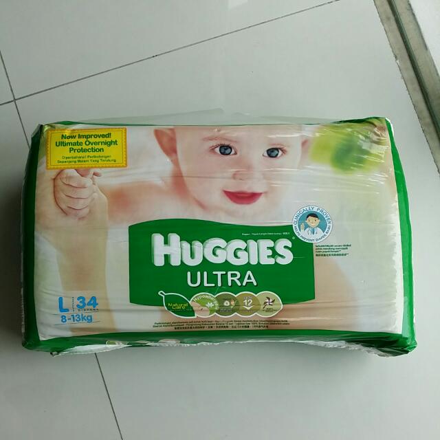 Huggies Ultra L Size, Babies & Kids, Bathing & Changing, Diapers & Baby
