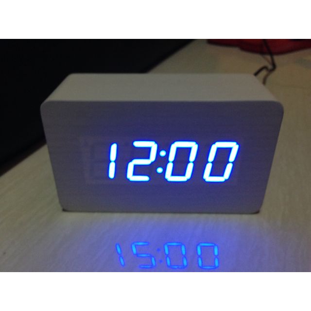 (reserved) Digital Clock Wooden Block (Price Reduced!), Furniture & Home Living, Home Decor