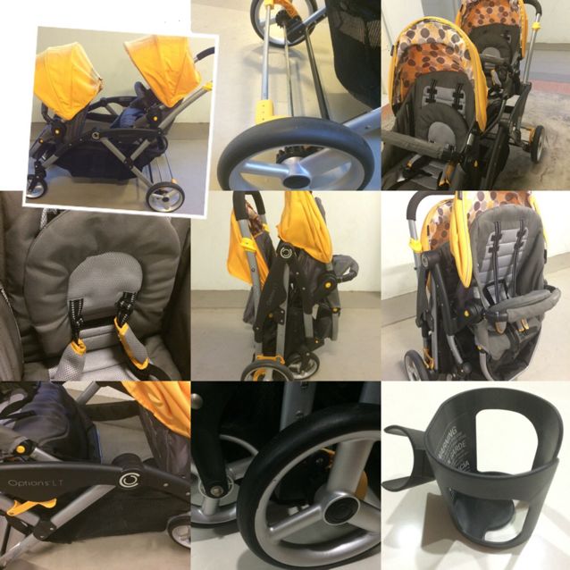 Options lt double stroller yellow clearance