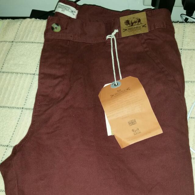 wine coloured chinos