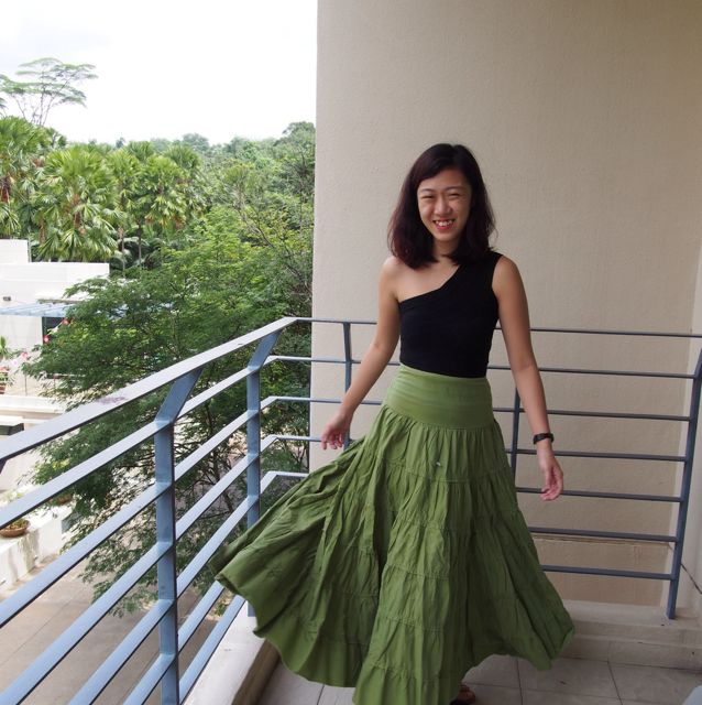 zara tiered maxi skirt