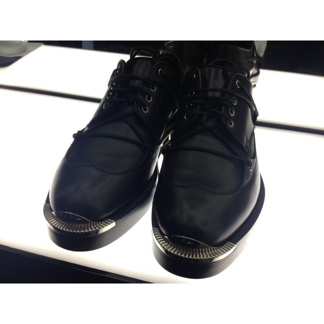 dior homme metal toe derby shoes