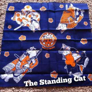 Cat Samurai Handkerchief