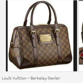 Louis Vuitton Berkeley Handbag Plate Damier Ebene N52000 Auction