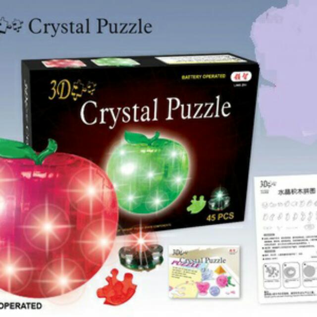3D Crystal Puzzle Hello Kitty & Apple, Hobbies & Toys, Toys & Games on