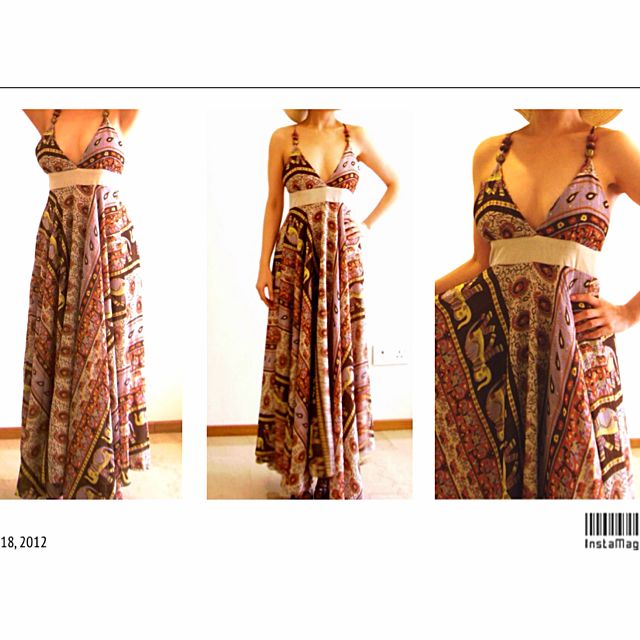 princess cut maxi dress