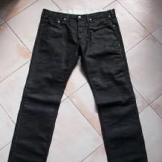 saint laurent waxed jeans