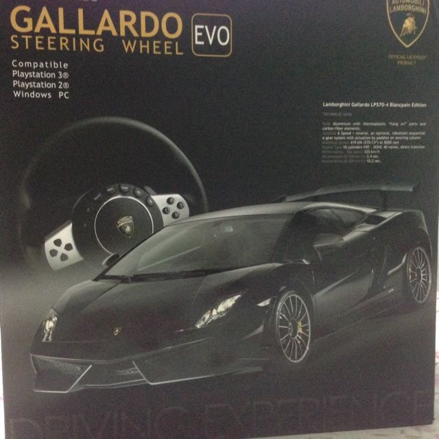 Official Gallardo Gaming Steering Wheel (New), Hobbies