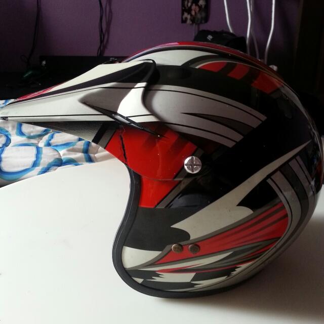 open face dirt bike helmet