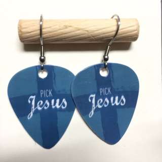 Hand Made Earring Pair (351 guitar pick Accessory)
