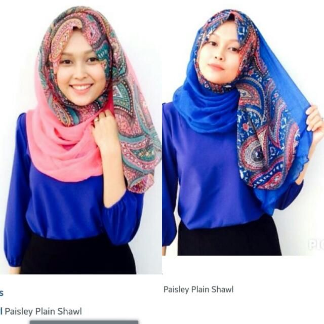 Hijab Shawl, Women's Fashion, Muslimah Fashion, Hijabs on Carousell