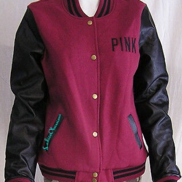 Victorias Secret PINK VARSITY JACKET Women s Fashion on Carousell
