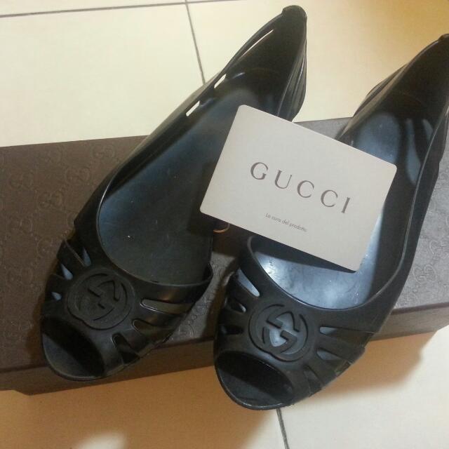 gucci marola jelly flats