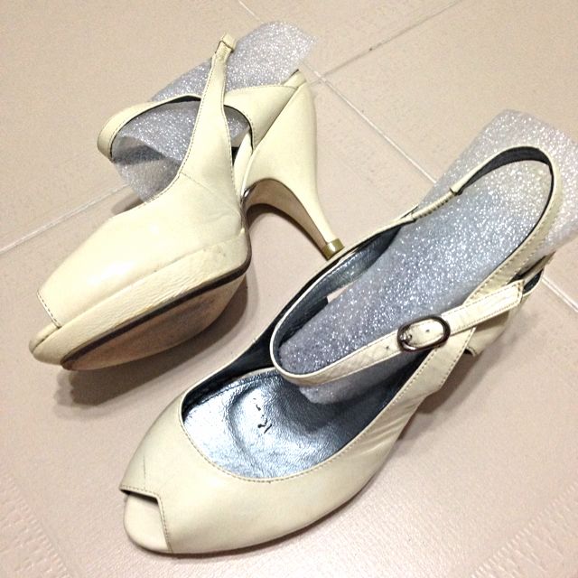 White peep toe discount shoes
