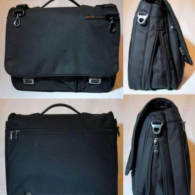 Tumi Alpha Expandable Messenger Briefcase, Laptop Bag, Men's Fashion