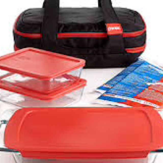Pyrex Portable 9-Piece Glass Easy Grab Double Decker Set, TV & Home ...