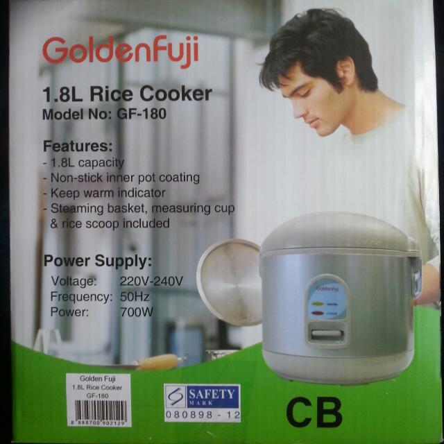 Golden Fuji Rice Cooker 1.8L. (NEW), TV & Home Appliances, Kitchen