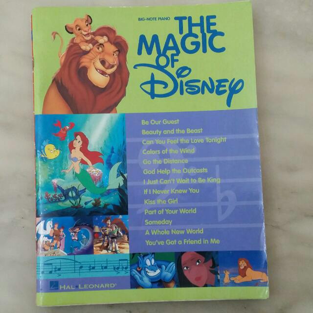 The Magic Of Disney Piano Score Book With Guitar Chords And Lyrics Hobbies Toys Music Media Music Scores On Carousell