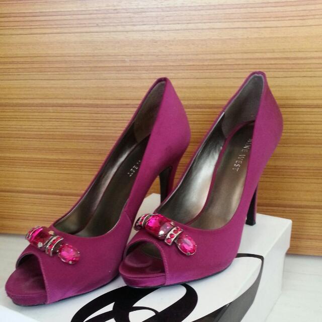 Nine West Ptlynnrose Dark Pink Heels 