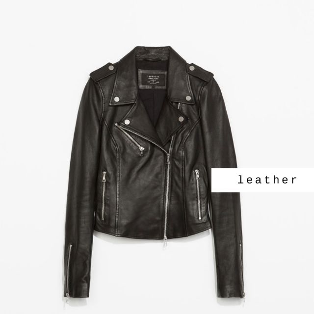 zara basic leather jacket