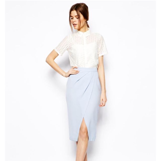 Asos Drape Tulip Skirt In Crepe Women S Fashion On Carousell