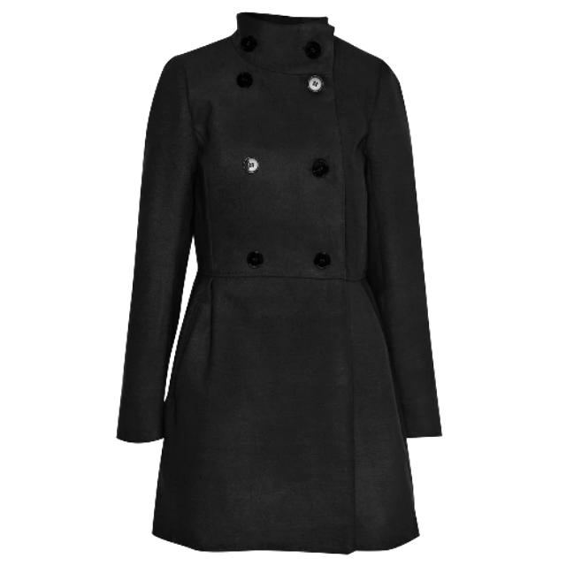Pull and bear black coat shop