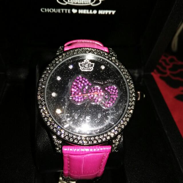Brand New Chouette Hello Kitty Swarovski Crystals Leather  display picture 3