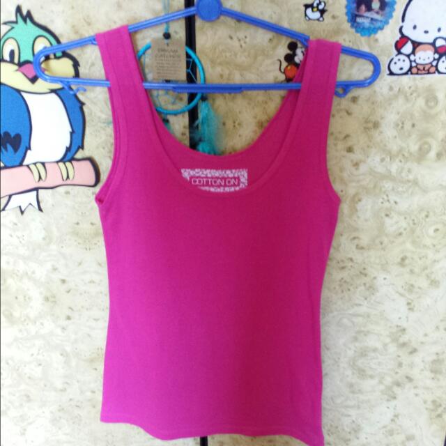 hot pink tank top womens