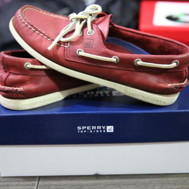 Red sperry boat shoes sale