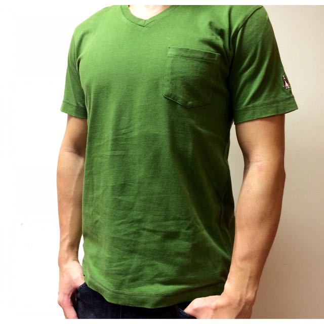 Bcpolo Light-Green Cotton short sleeves Crew Neck Basic T-Shirt