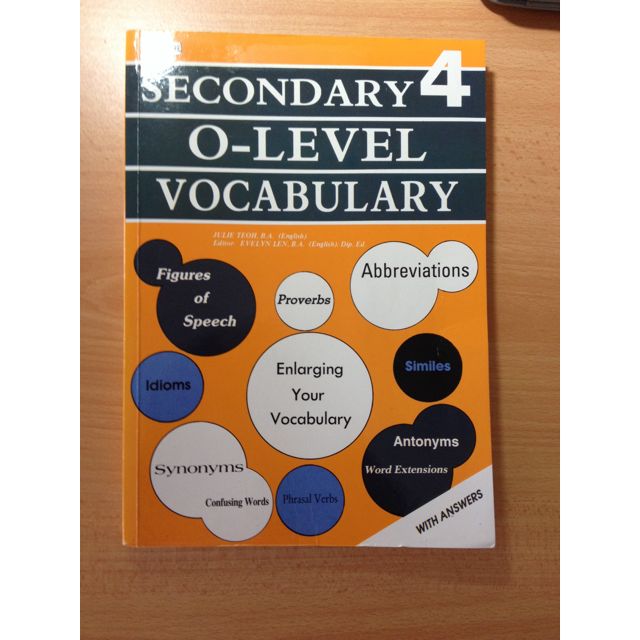 Sec 4 O Level Vocabulary, Hobbies & Toys, Books & Magazines, Textbooks ...