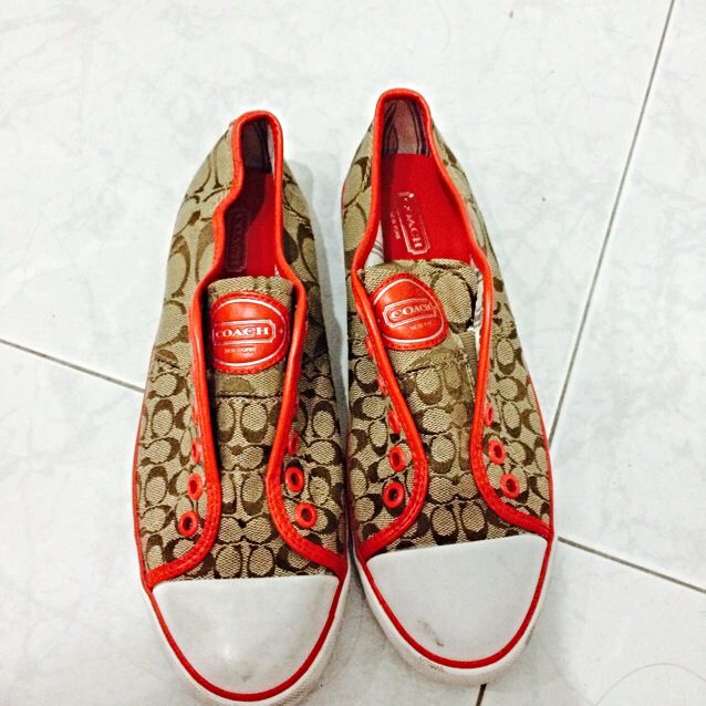 Red online coach shoes