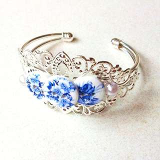 Porcelain Inspired Bangle