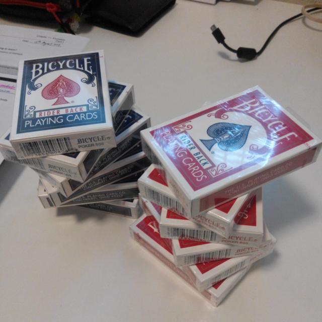 Bicycle Rider Back Playing Cards Blue Red Toys Games On Carousell