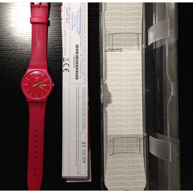 Swatch Hot Pink Watch Price Reduced