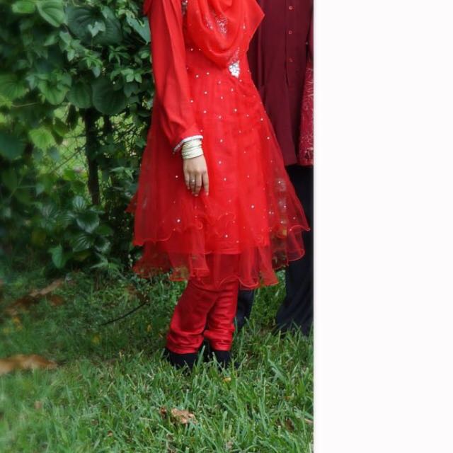 Red suit ladies punjabi best sale