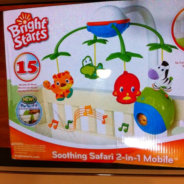 Bright Star Soothing Safari 2 In 1 Mobile Music, Babies & Kids, Infant