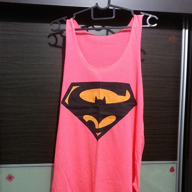 Neon pink top , Women's Fashion, Tops, Sleeveless on Carousell