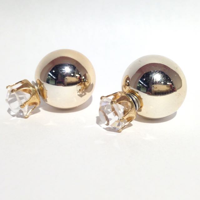 Christian Dior Inspired Earring, Women's Fashion, Jewelry & Organisers
