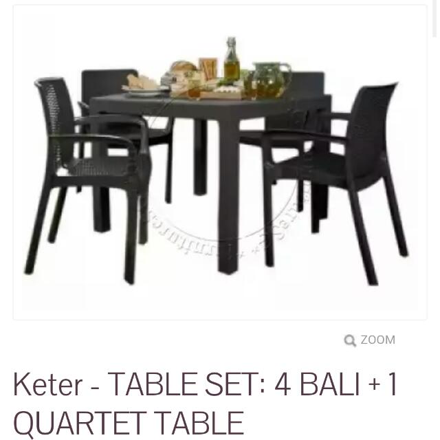 Don T Miss This Keter Outdoor Table Set Bali Chairs And Quartet Photo