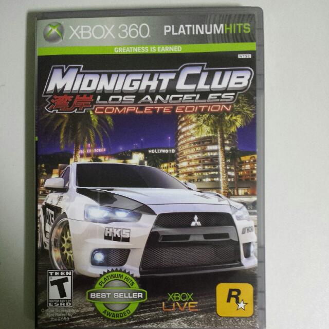 Xbox 360 Midnight Club Los Angeles, Hobbies & Toys, Toys & Games on  Carousell