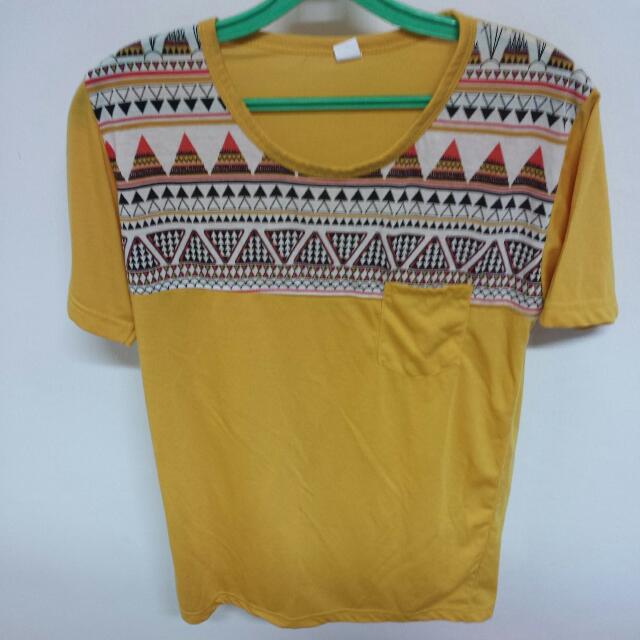 yellow aztec shirt