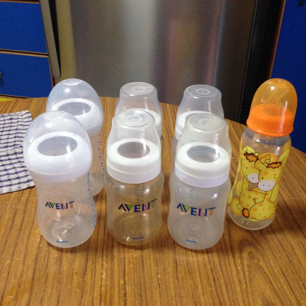 Bundle Avent Bottles, Tommee Tippee Sterilizer, Lucky Baby Drying Rack