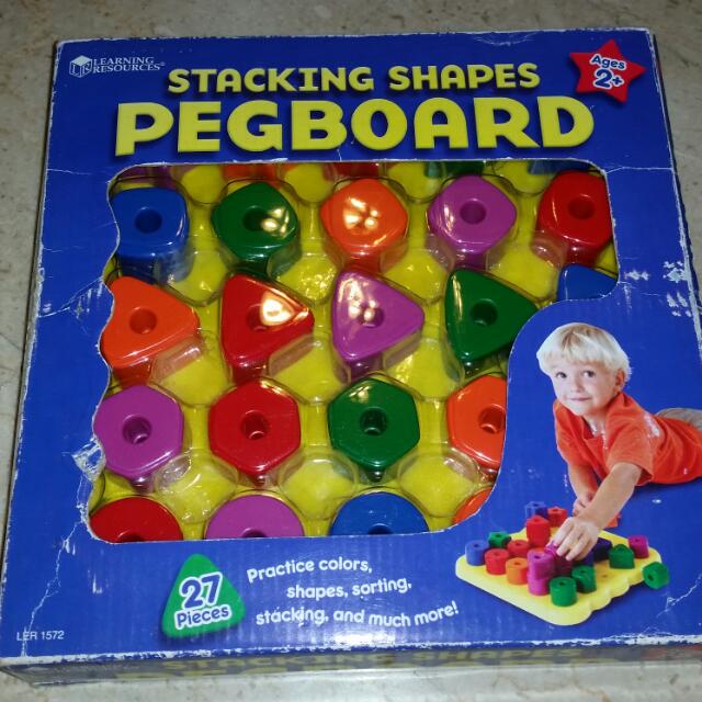 stacking shapes pegboard